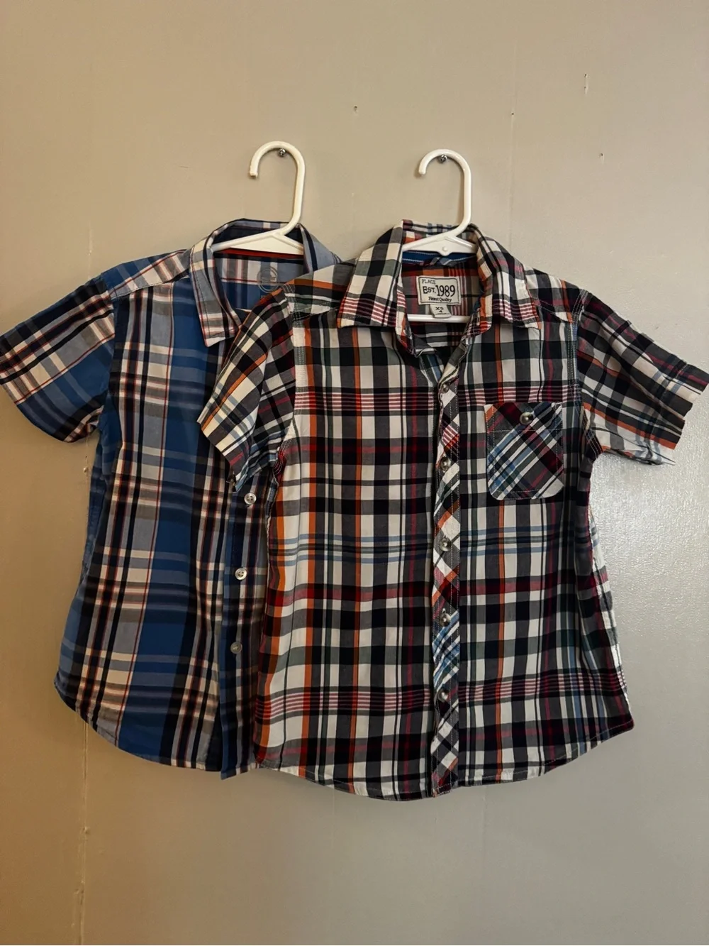 Boys Plaid Bundle Short-Sleeve Button-Up Shirt - Multi-Color